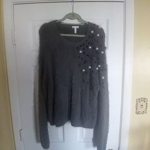 Over size LEITH fuzzy sweater
